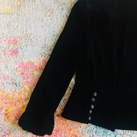 Marc Jacobs Puff Shoulder Black Velvet Blazer - Picture 8 of 8